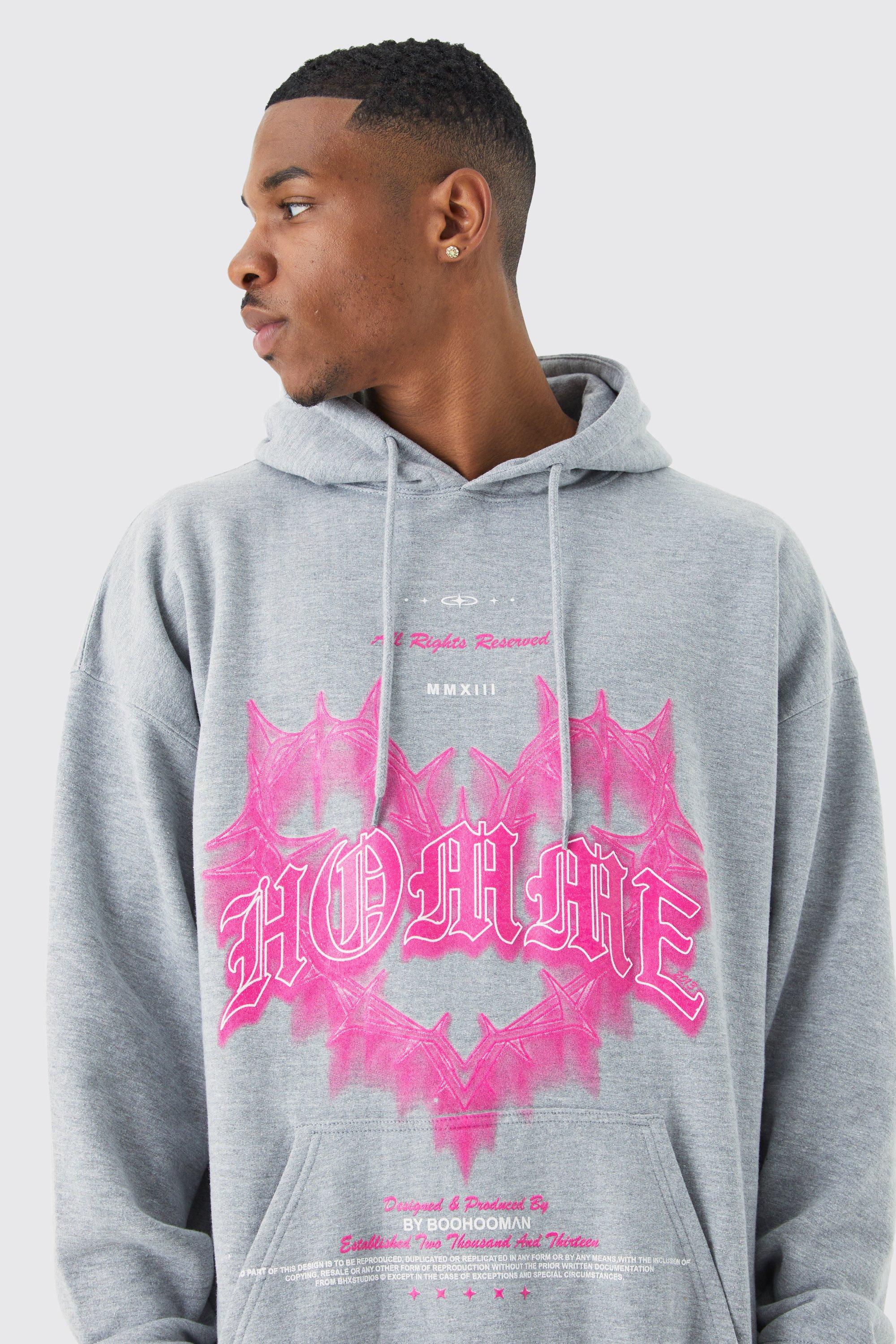 Boohooman best sale pink hoodie